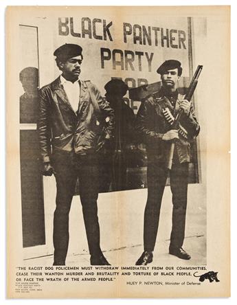 (BLACK PANTHERS.) Group of 6 newsprint posters issued by the New Haven chapter.